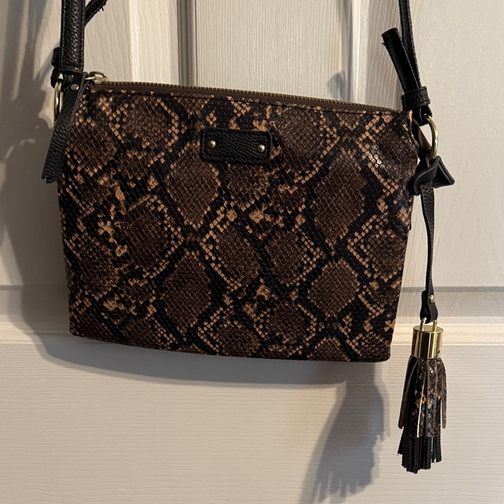 Snake Print Crossbody Bag